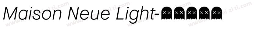 Maison Neue Light字体转换